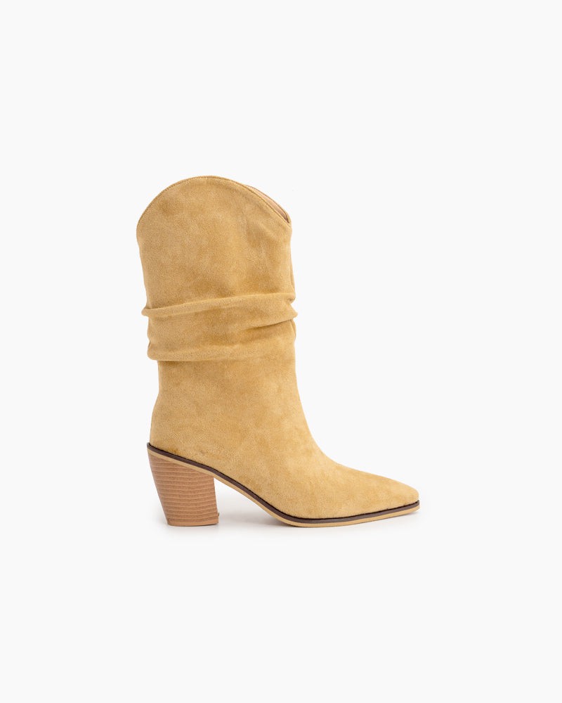 Pointed-Toe-V-Cut-Vintage-Chunky-Heel-Western-Ankle-Boots