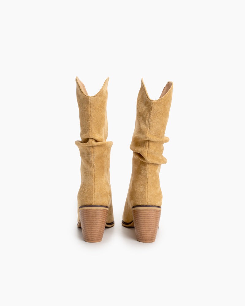 Pointed-Toe-V-Cut-Vintage-Chunky-Heel-Western-Ankle-Boots