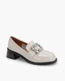 Rhinestones-Square-Buckle-Slip-on-Backless-Loafers