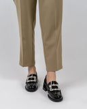 Rhinestones-Square-Buckle-Slip-on-Backless-Loafers