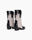 Western Pointed Toe Mid Calf Cowboy Boots
