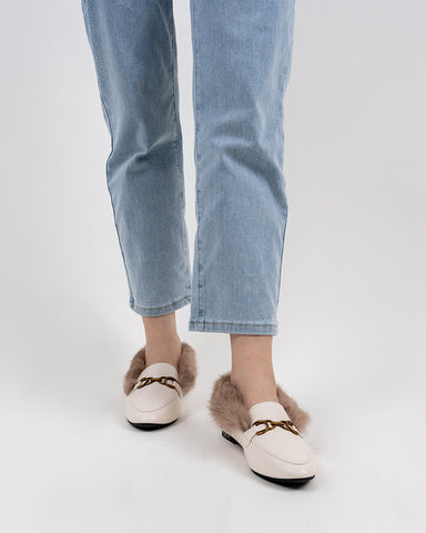 Chain-Backless-Slip-on-Closed-Toe-Fur-Flat-Slides-Loafers