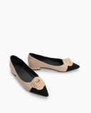 Floral-Decor-Pointed-Toe-Slip-on-flat-Ballet-loafers