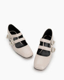 Double-Ankle-Strap-Mary-Jane-Square-Toe-Patent-Mid-Chunky-Heel-Pumps
