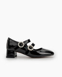 Double-Ankle-Strap-Mary-Jane-Square-Toe-Patent-Mid-Chunky-Heel-Pumps