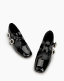 Double-Ankle-Strap-Mary-Jane-Square-Toe-Patent-Mid-Chunky-Heel-Pumps