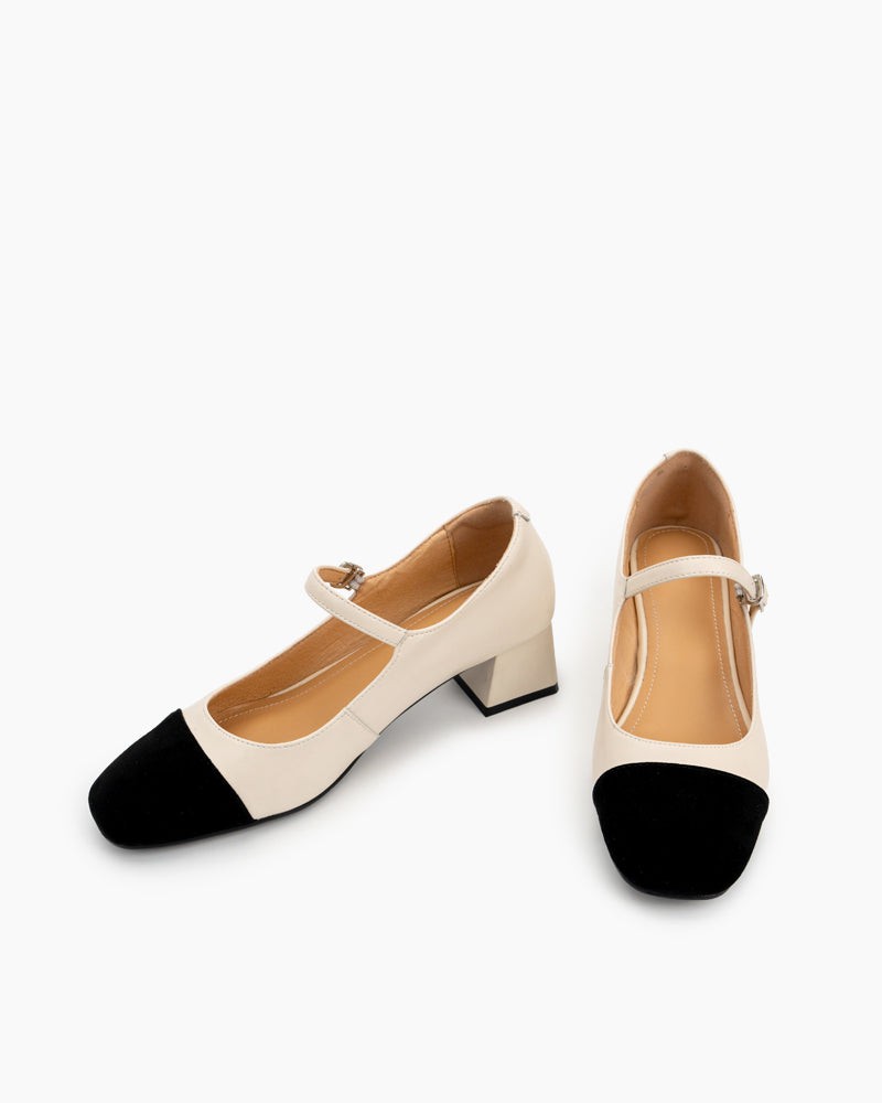 Mary-Janes-Square-Cap-Toe-Block-Chunky-Heeled-Pumps