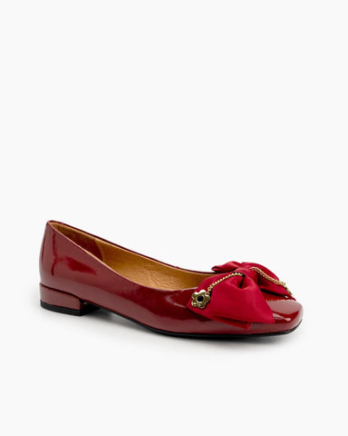 Chain-Bowknot-Decor-Chunky-Heel-Flat-Loafers