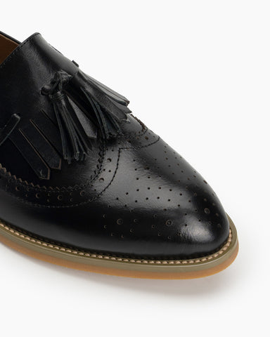 Pointed-Toe-Comfortable-Slip-On-Wingtip-Oxfords-Tassel-Leather-Loafers