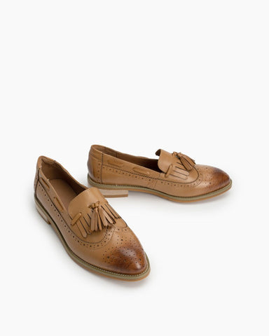 Pointed-Toe-Comfortable-Slip-On-Wingtip-Oxfords-Tassel-Leather-Loafers