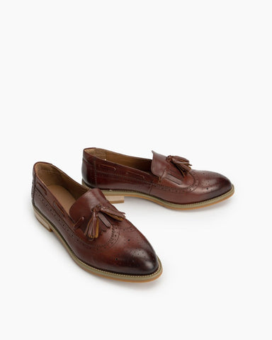 Pointed-Toe-Comfortable-Slip-On-Wingtip-Oxfords-Tassel-Leather-Loafers