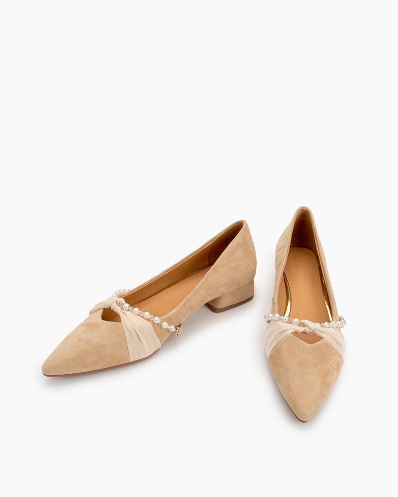 pointed-toe-pearl-suede-party-dress-slip-on-flats-chunky-heels-pumps