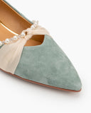 pointed-toe-pearl-suede-party-dress-slip-on-flats-chunky-heels-pumps
