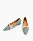 pointed-toe-pearl-suede-party-dress-slip-on-flats-chunky-heels-pumps