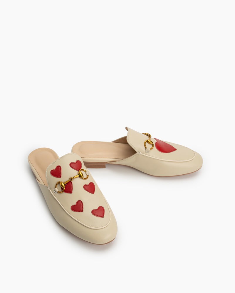 Horsebit-Classic-Metal-Buckle-Heart-Embroidered-Slip-On-Backless-flat-Mules