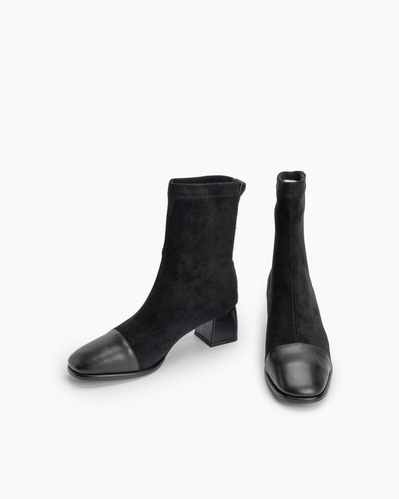 Chunky-High-Heel-Square-Toe-Ankle-Boots