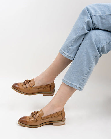 Pointed-Toe-Comfortable-Slip-On-Wingtip-Oxfords-Tassel-Leather-Loafers