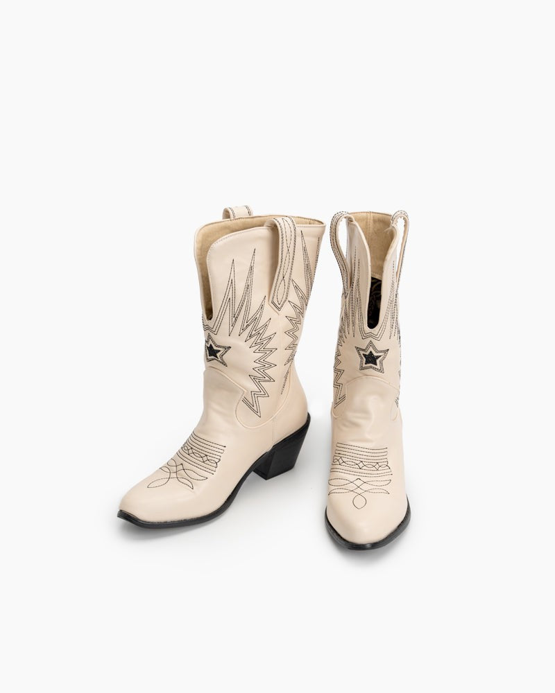 Pointed-Toe-Embroidered-Detail-Western-Boots