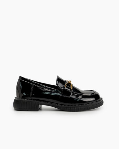 Black-Horsebit-Buckle-Designer-Platform-Loafers