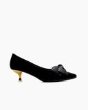 Bow-Knot-Pointed-Toe-Stiletto-Kitten-Heel-Leather-Pumps