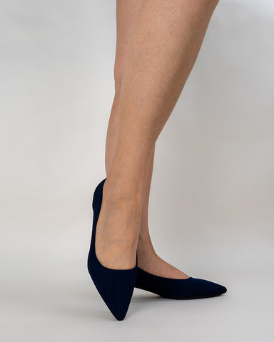 Pointed-Toe-Solid-Color-Striped-Kitten-Heels