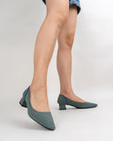 Contrast-Knit-Piping-Pointed-Toe-Ballet-Chunky-Heels
