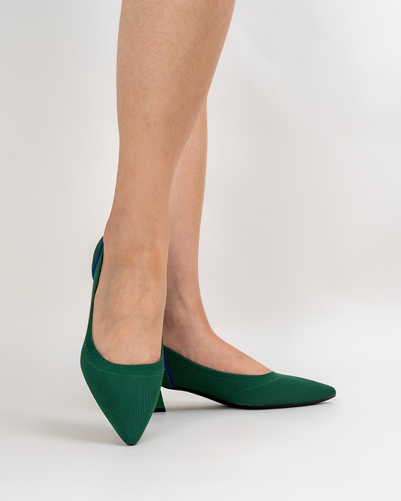 Contrast-Knit-Piping-Pointed-Toe-Ballet-Chunky-Heels
