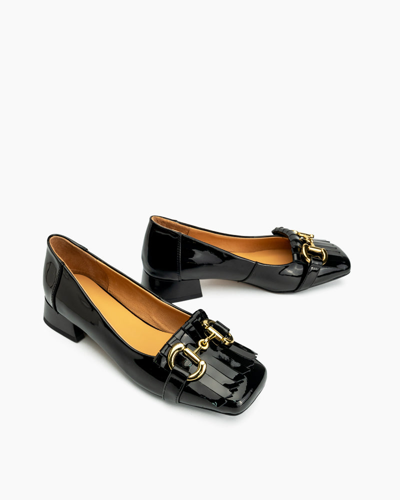 Classic-designer-Horsebit-Tassels-Chunky-Heel-Loafers
