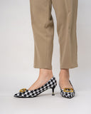 Metal-Buckle-Pointed-Toe-Middle-Heel-Pumps