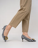 Metal-Buckle-Pointed-Toe-Middle-Heel-Pumps