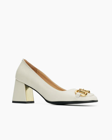 Horsebit-Classic-Thick-Heel-Shallow-Mouth-Leather-Sandals-Loafers