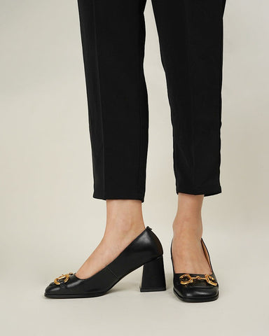 Horsebit-Classic-Thick-Heel-Shallow-Mouth-Leather-Sandals-Loafers