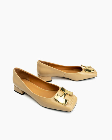 H-Metal-Casual-Square-Toe-Leather-Penny-Flat-Loafers