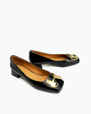 H-Metal-Casual-Square-Toe-Leather-Penny-Flat-Loafers