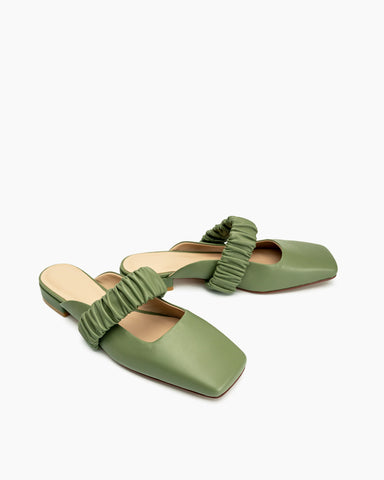 Ruched-Strap-Shallow-Mouth-flat-Mules