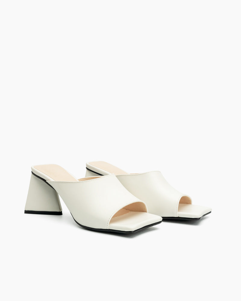 Minimalist Solid Color Chunky Heel Sandals – LarosaStyle