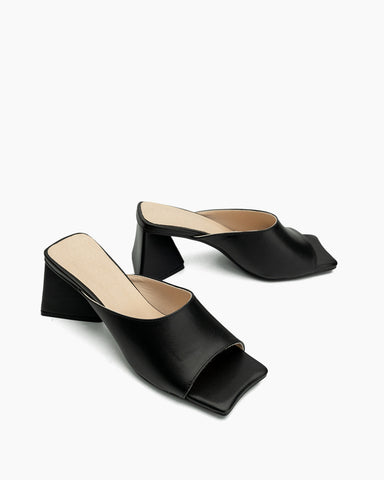 Summer-Minimalist-Solid-Color-Chunky-Heel-Sandals