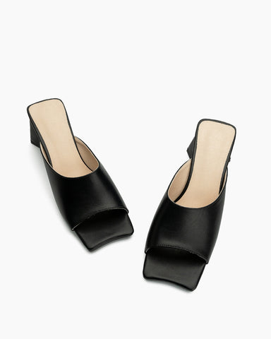 Summer-Minimalist-Solid-Color-Chunky-Heel-Sandals