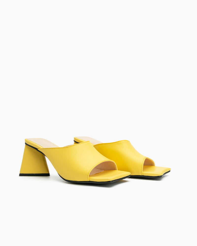 Minimalist Solid Color Chunky Heel Sandals – LarosaStyle