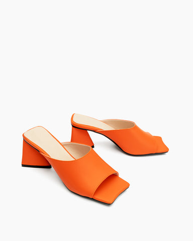 Summer-Minimalist-Solid-Color-Chunky-Heel-Sandals