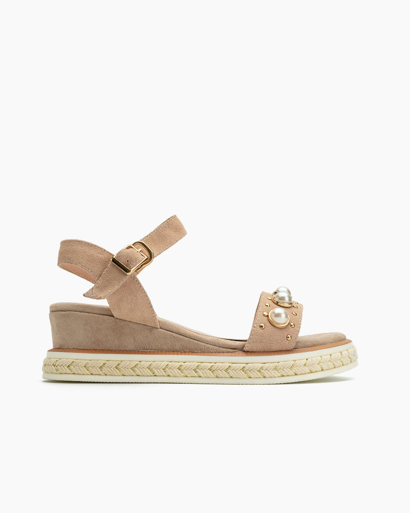 Faux-Pearl-Decor-Ankle-Strap-Platform-Wedge-Leather-Sandals