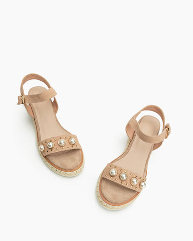 Faux-Pearl-Decor-Ankle-Strap-Platform-Wedge-Leather-Sandals