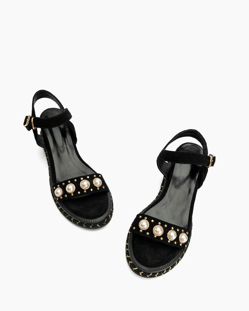 Faux-Pearl-Decor-Ankle-Strap-Platform-Wedge-Leather-Sandals