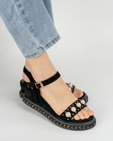 Faux-Pearl-Decor-Ankle-Strap-Platform-Wedge-Leather-Sandals