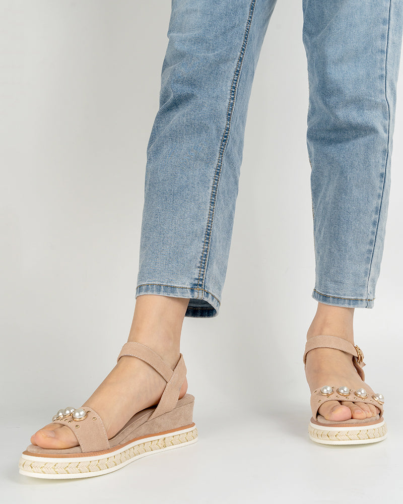 Faux-Pearl-Decor-Ankle-Strap-Platform-Wedge-Leather-Sandals