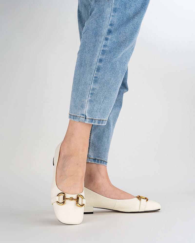 Horsebit-Metal-Decor-Lychee-Pattern-Leisure-Leather-Flat-Loafers