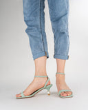 Thin Strap Pearl Decor Sandals