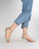 Thin Strap Pearl Decor Sandals
