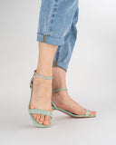 Thin Strap Pearl Decor Sandals