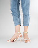 Thin Strap Pearl Decor Sandals